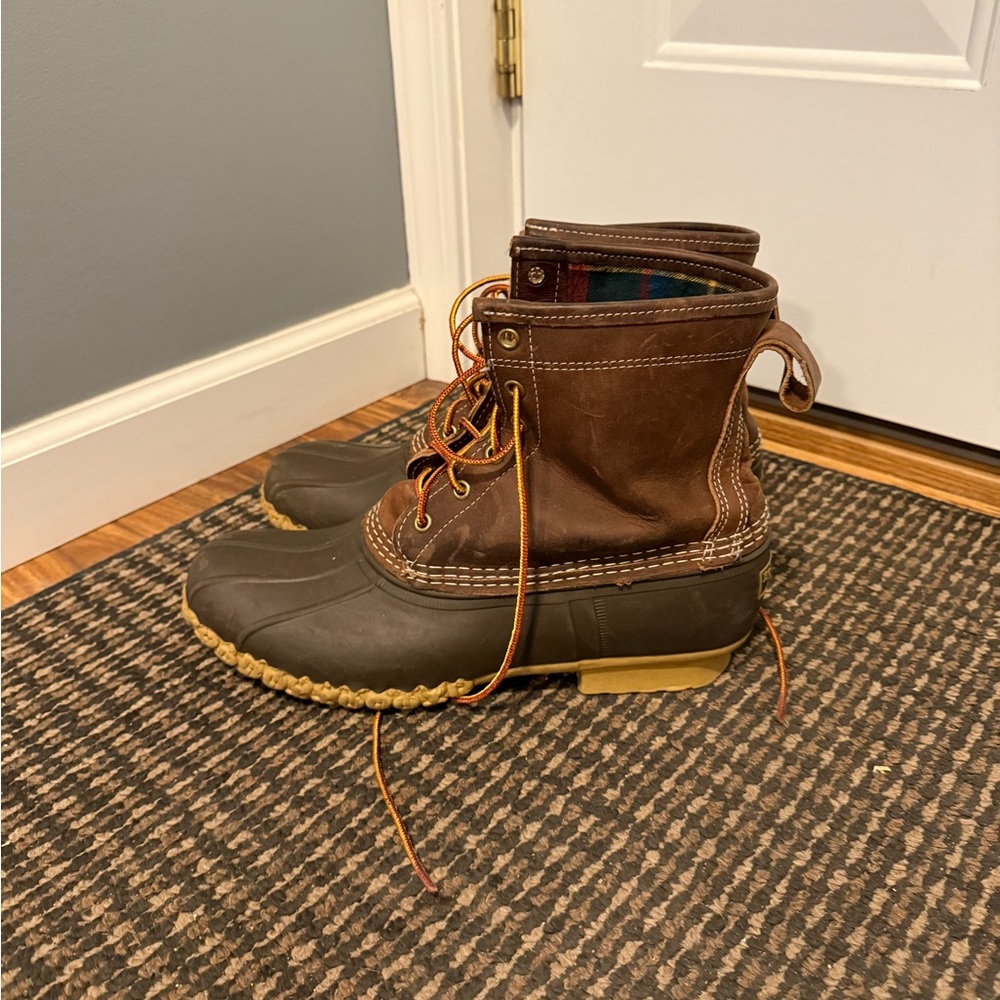 L.L. Bean Brown and Tan Duck Boots - Picture 3 of 6